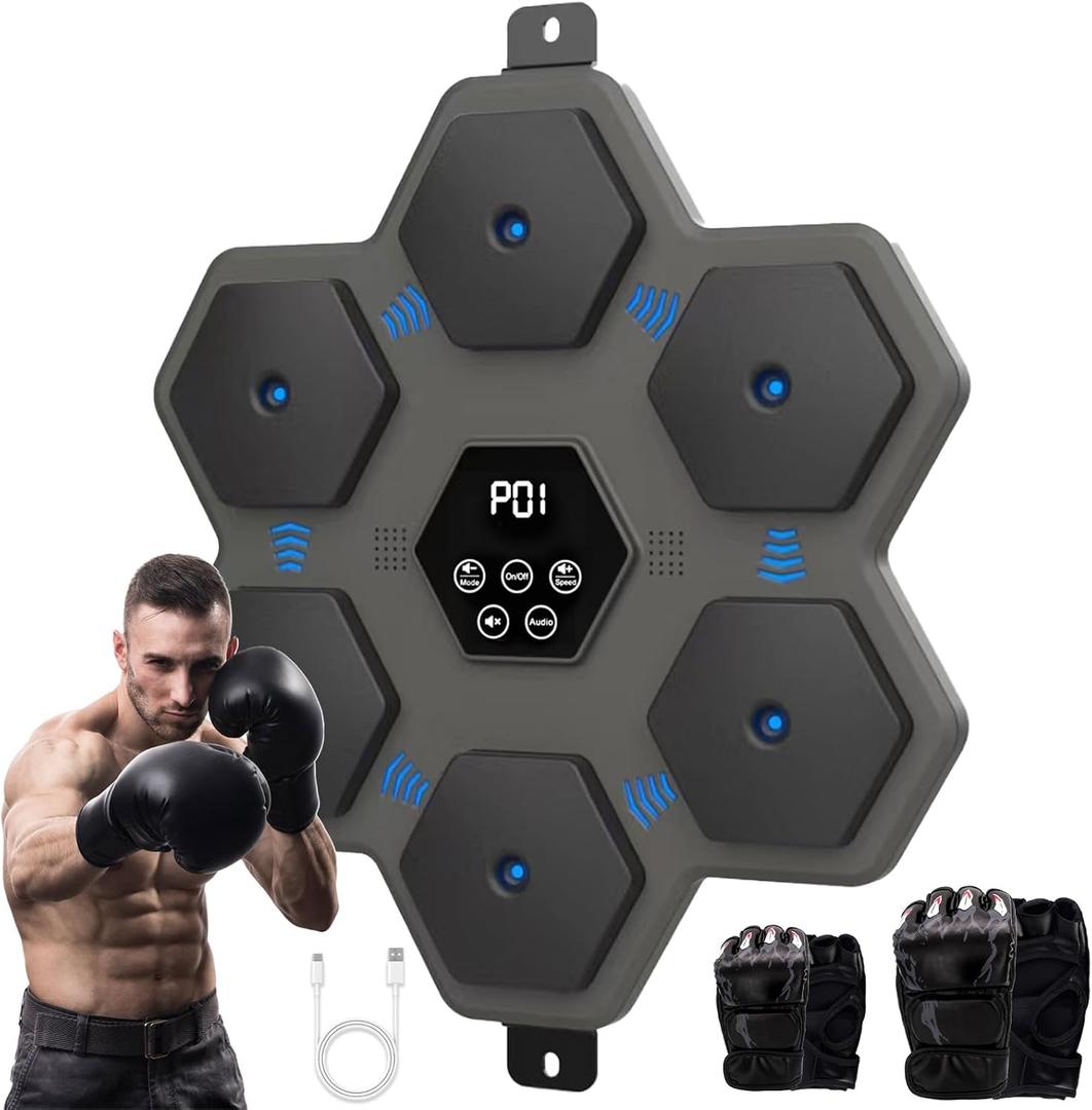 Music Boxing Machine Wall Mounted Smart Bluetooth Boxing Equipment for Boxing Enthusiasts, Small
