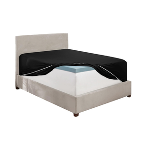 Hearth & Harbor Extra Deep Pocket California King Fitted Sheet - Fits 18 to 24 Inch Mattress – Ultra Soft 1800 Microfiber, Wrinkle-Free & Breathable – Hotel Luxury Fitted Sheet Only, Black