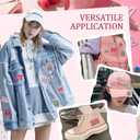 14pcs Iron on Patches, Trucker Hat Patches, Vintage Heat Press Hats Patch, Bright Colors, Easy Ironing for DIY Decal Accessories on Jeans, Jackets, Bags, Hats, Dresses, Shoes