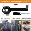 Universal Bow Hanger for Truck SUV, Bow Holder Twist-On 3.0 with Spacer Ring Headrest Mount , No-Tool Quick Install, Hunting Archery Bow Beam Holder Accessories for Hunters Buddy (Black)