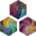 Fractal Fidget Hexagon-3D Printed Hexagon Fidget Toy, Infinity Cube Sensory Toys for Adults, Desk Spinning Toy, Hexagon Spiral Visual Fingertip Toys (3pcs)