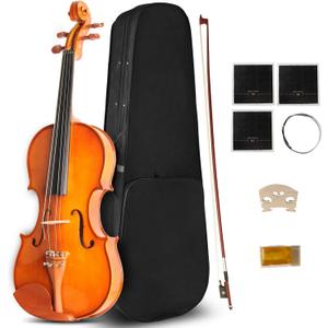 Beginner Viola Set (CVA-400) - Solid Wood Acoustic Viola with Hard Case, Bow, Rosin - Perfect for Students, Music Classes & Gifts,14 Inch