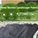 3ftx50ft Weed Barrier Landscape Fabric Heavy DutyWeed Block Gardening Ground Cover Mat, Weed Control Garden Cloth Woven Geotextile Fabric for UnderlaymentCommercial Driveway Fabric