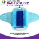 Mars Wellness Bath Scrubber and Foot Exfoliator - Feet Scrubber Dead Skin Remover - Shower Exfoliating with Foot Pumice Stone