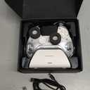 ManbaOne Interactive Screen Wireless Gaming Controller for PC/Switch/Switch 2/iOS/Android,Hall Effect Stick & Trigger,RGB Lighting,Remappable Buttons,1800mAh with Charging Dock (White)