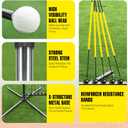 PLAYAPUT Baseball Softball Swing Trainer with 5 Power Bands,Auto Reset Baseball Training Equipment,Baseball Hitting Trainer,Height Adjustable 31-47 inches Softball Swing Trainer Improve Power,Speed