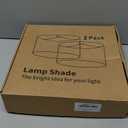 Blue Lamp Shades with Gold Arches Design,13 "Top x 13" Bottom x 10 "Height(Spider) Fabric Lampshades for Table Lamps, Drum Lamp shades set of 2, Support E26/E14 Base