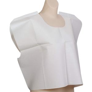 Avalon Standard Capes, White (Pack of 100)  Tissue/Poly/Tissue  Short-Sleeve, Open-Back Exam Capes  Short, Disposable Medical Gowns  Standard Size (30 x 21)  Latex-Free Medical Supplies (911)