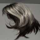 RENERSHOW Medium Length Bob Wig with Bangs for White Women Layered Blonde Balayage Bob Straight Hair Wig Natural Synthetic Hair Replacement Wig Ombre Platinum with Brown Wig