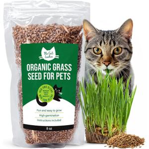 The Cat Ladies 100% Organic Cat Grass Seed (Non GMO) 8oz