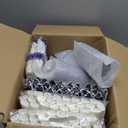 Goodluck 700 Piece Dark Blue Plastic Dinnerware Set for Party, Clear Disposable Plates for 100 Guests, Include: 100 Dinner Plates, 100 Dessert Plates, 100 Pre Rolled Napkins with Cutlery Set, 100 Cups