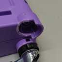 Folding Utility Cart Portable Rolling Crate Handcart Shopping Trolley Collapsible Tool Box, with Lid, Basket on 4 Rotate Wheels, for Grocery, Shopping, Office, Storage, Teacher (Purple)