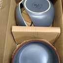 Famiware Mercury Plates and Bowls Sets, 12 Pieces Stoneware Dinnerware Sets, Dishes Set for 4, Microwave and Dishwasher Safe, Charcoal