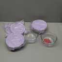 12Oz Round Glass Food Containers With Lids, Small Round Glass Meal Prep Containers,1.5 Cup Clear Food Storage Containers With Lids BPA-Free, Microwave, Dishwasher, Freezer Safe