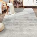 3x5 Washable Area Rug - Modern Abstract Soft Thin Non-Slip Indoor Floor Carpet for Living Room Bedroom Dining Nursery Farmhouse - Grey Beige