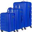 SwissGear 7366 Signature Hardside Expandable Luggage with Spinner Wheels, TSA Lock, Cup-Holder, Cobalt, 3-Piece Set (19/23/27 in)