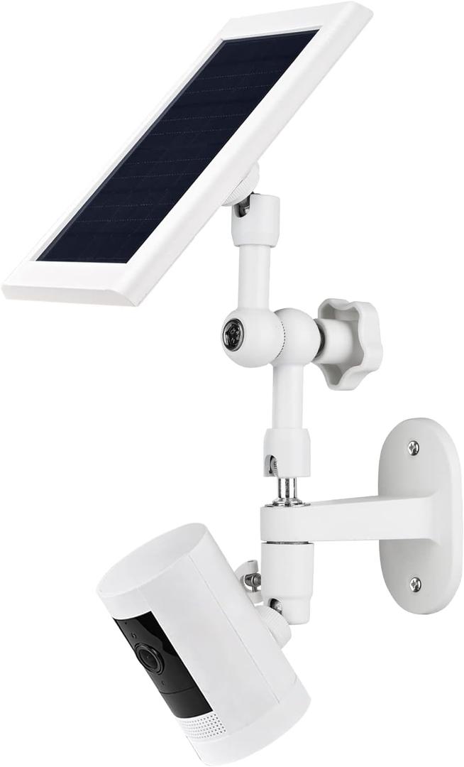 2-in-1 Wall Mount for Ring Solar Panel, Ring Stick Up Cam Battery, Spotlight Cam and Spotlight Cam Plus/Pro(Battery), Adjustable Angle to Get Maximum Sunlight for Your Solar Panel