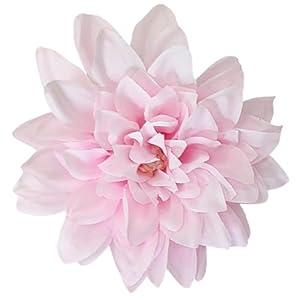 5''Silk Light Pink Dahlia Artificial Flowers Bulk, 30 Pcs Fake Dahlias Flowers Heads for Craft, Large Flower Heads Faux Flowers for Wedding Party, Home Office, Hat, Wall Decoration (30, light pink)