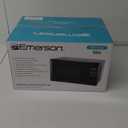 Emerson MW7302B Compact Countertop Microwave Oven with Touch Control, LED Display, 700W, 10 Power Levels, 6 Auto Menus, Glass Turntable and Child Safe Lock, 0.7 Cu., Ft. Black