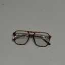 livho Vintage Aviator Blue Light Blocking Glasses, Fashion Oversized Frames with UV Protection Coating, Unisex Design (Brown)