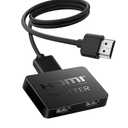 HDMI Splitter 1 in 2 Out, 4K HDMI Splitter Not for Extended Display (Mirror Only/Copy Mode),Sends Same Content to 2 Screens(Need Power 5V 1A), Works with Laptop,TV,Monitor(Hdmi Cable Not Included)