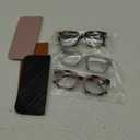 3 Pack Readers for Women Oprah Style Square Reading Glasses with Spring Hinge Blue Light Blocking for Men Ladies HFC +1.0