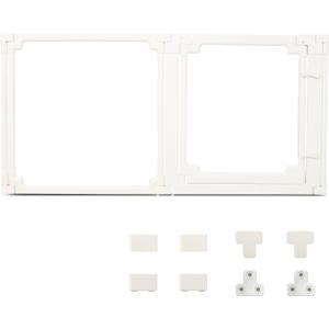 Dog Playpen, Expandable & Stackable Acrylic Dog Play Pen (White, 24", 1 Door+1 Panel)