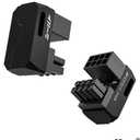 EZDIY-FAB Shield Series 8-Pin PCIe GPU Power Adapter,180-Degree U-Turn Angled Connector, Aluminum Design for Graphics Cards – Reverse Type,Black-2 Pack