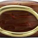 Women Acrylic Clutch Box Metal Handle Evening Bag Trendy Ladies Shoulder Crossbody Purse for Wedding Party Causal (Brown)