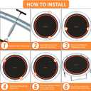 Trampoline Mat Replacement12.56FT Diameter Mat with 72 RingsFits 14FT Steel Frame,Fits 5.3"-5.7" Springs Excluding Springs and Frame