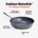 Misen Deeper Carbon Nonstick™ Skillet - Nitrided Carbon Steel - 10 Inch