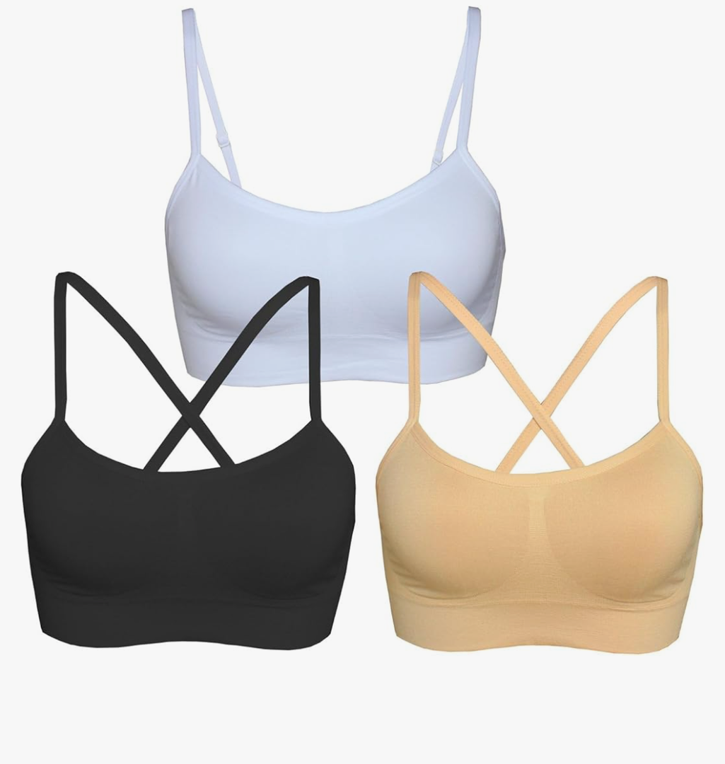 AKAMC Women's Cross Back Sport Bras,Adjustable Straps Padded Criss Cross Cropped Bras for Yoga Workout Fitness XXXL