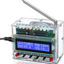 FM Radio Kit, ICSTATION Soldering Projects Radio with LED Flashing Lights DIY Radio Kit LCD1602 Display FM 87-108MHz Soldering Practice Kit for Back to School Solder Education Creative Present