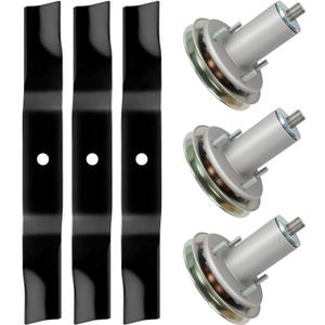 52'' Mower Deck Rebuild Kit, Compatible with A riens Edge 52, Ikon-X 52, Ikon-XD 52, G ravely ZT XL 52, ZTX 52, Include 04771200 04794400 Blade (3), 51537200 51528000 Spindle (3)