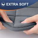 OLANLY Memory Foam Bath Mat 47x24, Ultra Soft and Absorbent Bathroom Rugs, Machine Washable, Comfortable Bath Carpet for Bathroom Floor, Tub and Shower, Dark Grey