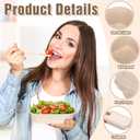 100 Pack 23 oz Disposable Paper Meal Containers with Lids and Forks Compostable Take out Food Containers for Salad Leftovers Pasta Burrito Rectangular Paper Bowls
