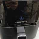 Chefman Air Fryer 4 QT Compact Airfryer for Quick & Easy Meals in Minutes, Features Hi-Fry Technology for Extra Crisp, Touchscreen Controls with 4 Presets, Nonstick & Dishwasher Safe Basket - Black, 4 Quart Without Easy View Window