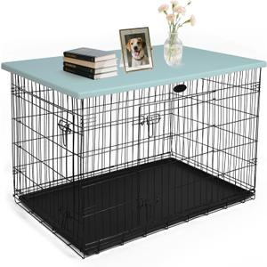 Rockever 44 Inch Dog Crate Topper Countertop for 42 Inch Dog Cage, Dog Crate Cover, Plastic Nonslip Pet Crate Table Topper with Screws, Easy to Clean (Crate Not Include)