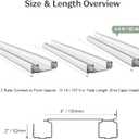 ZSHINE Heavy-Duty Curtain Conjoined Double Track rails Ceiling Mounting for Living Room Bedroom Room Divider (White 13.1ft)