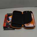 Orzly Switch Accessories Bundle  Carry Case for Nintendo Switch Console, Tempered Glass Screen Protectors, USB Charging Cable, Switch Games Case, Comfort Grip Case & Headphones ORANGE