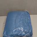 JOLLYVOGUE Teal Twin Size Comforter Set, 2 Pieces Seersucker Lightweight Fluffy Bedding Set, Twin Ruffle Comforter, All Season Soft Microfiber Shabby Chic Bed Set