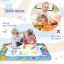Water Doodle Mat - Kids Painting Writing Color Doodle Drawing Mat Toy Bring Magic Pens Educational Toys for Age 3 4 5 6 7 Year Old Girls Boys Age Toddler Gift