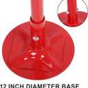 Underhoist Support Stand, 3/4 Ton Capacity, 12 Inch Diameter Base, Contoured Saddle, Bearing Mounted Spin Handle, Self-Locking Acme Threaded Screw