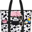 HOMESPON Large Waterproof Beach Bag for Women Sandproof Tote Bag Pool Bag with Zipper and Pockets for Travel Vacation Gym