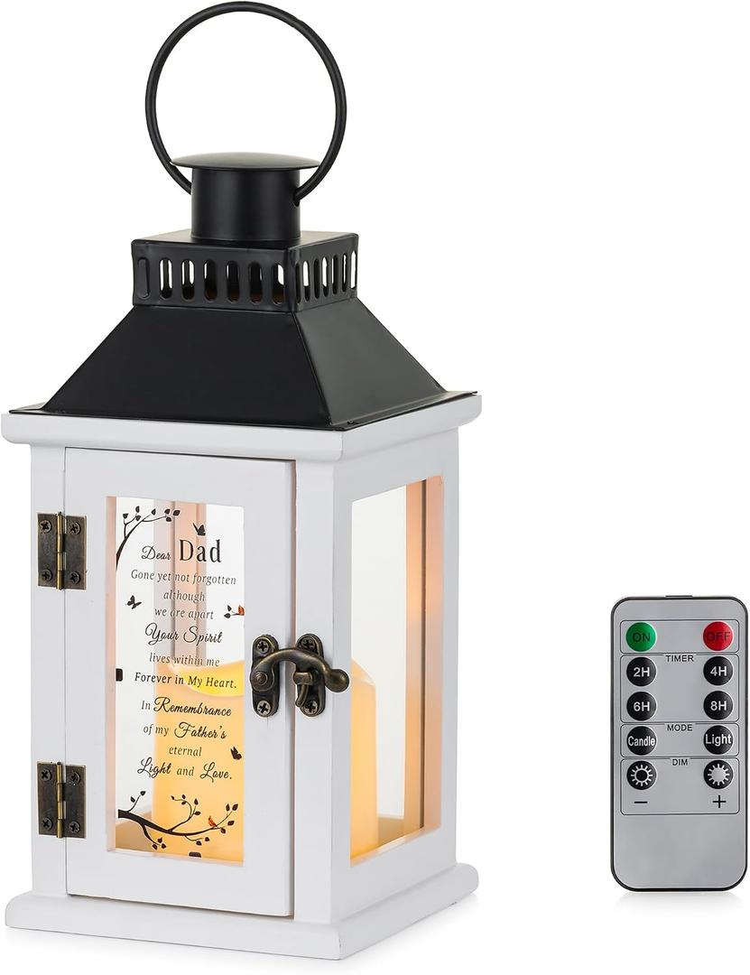 Memorial Gift for Loss of Dad, Sympathy Funerary Candle Lantern