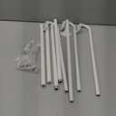 TVWOO 4 Pack Wrap Around Curtain Rods,White Curtain Rods 28 to 48 Inch,5/8 Inch Adjustable Blackout Curtain Rod Set with Bracket,Room Darkening Window Rod,Metal Hidden Curved Drapery Rods 28-48",White