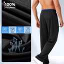 Mens Sweatpants with Zipper Pockets 5 Pack Mens Joggers for Men Open Bottom Mesh Athletic Pants for Workout,Running (L)
