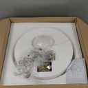 16 Inch Milk Glass Pendant Light Fixtures Mid Century, Hanging Opal Flower Pendant Light Kitchen Island, Hallway, Entryway, Bedroom, Dome Chandelier Dining Room Light Fixture Over Table