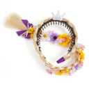 2 x Spooktacular Creations Girls Princess Wig Non Slip, Toddler Long Braided Wig with Teeth Comb, Purple Fairy HeadWear for Toddler Halloween DressUp, Accessories, Themed Party