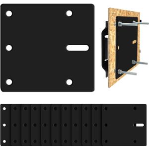 12Pcs Black E-Track Rail Mounting Back Plate, E-Track Accessories for Etrack Rail Installation